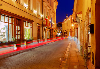 Obraz premium Vilnius. Night Street.