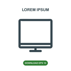 Monitor icon vector