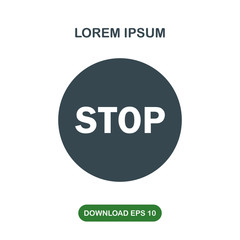 STOP icon vector