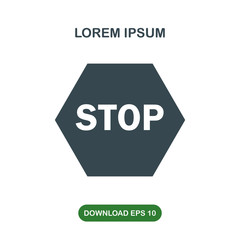 STOP icon vector