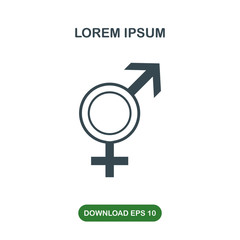 Male and female symbol icon vector