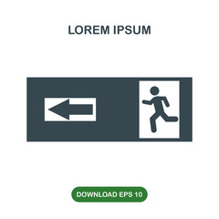 Running to exit icon vector