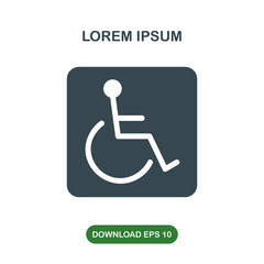 Disabled icon vector