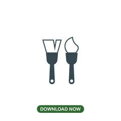 Fototapeta premium Paint brush icon vector