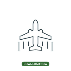 Obraz premium Airplane icon vector