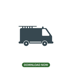 Fire truck icon vector
