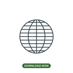 Globe icon vector