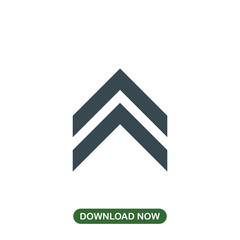 Double up arrow icon vector