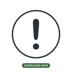 Exclamation sign icon vector