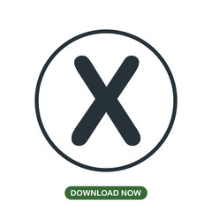 Obraz premium X letter icon vector