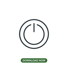Power button icon vector