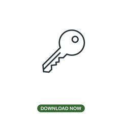 Key icon vector