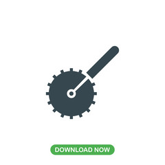 Pizza cutter icon vector