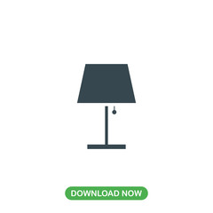 Lamp icon vector