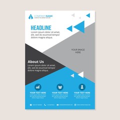 Corporate business annual report brochure flyer design. Leaflet cover presentation. Flier with Abstract geometric background. Modern publication poster magazine, layout template A4 flyer