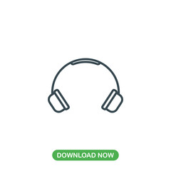 Headphones icon vector