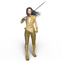 Obraz premium 女性剣士