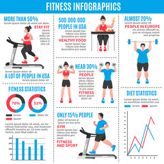 Fitness Colored Infographics