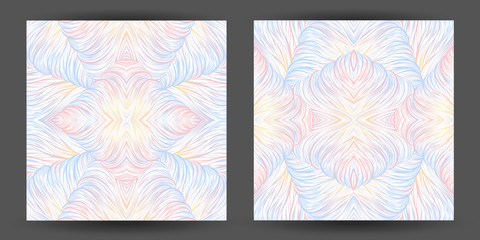 Set abstract pattern seamless. line art tracery. texture wave hair natural. Pastel color