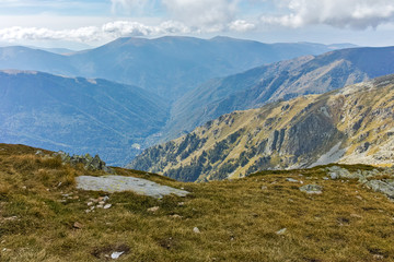 Fototapeta na wymiar Amazing Panorama from Malyovitsa peak, Rila Mountain, Bulgaria