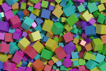 multicolored cubes background