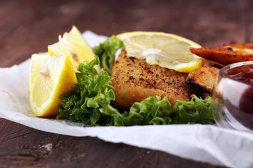 traditional British fish and chips