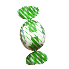 Obraz premium Candy 3d font letter H