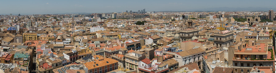 Fototapeta na wymiar Panoramic view of Valencia city
