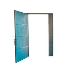 Fototapeta premium The Green Door,isolated on white background with clipping path.
