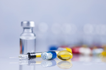 Closeup of medical, healthy background