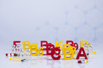 Vitamin, Pills, Tablets, Capsule, Medical background