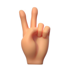 victory hand gesture 3d illustration