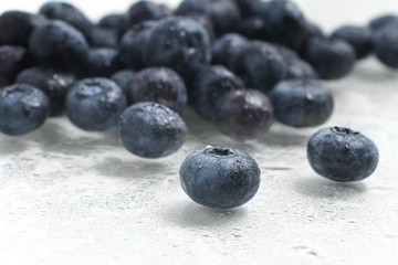 Fresh wet Blueberries