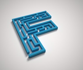 Maze font letter F