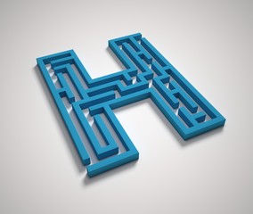 Maze font letter H