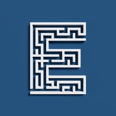 Maze font letter E