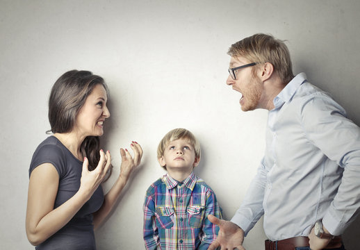 Uncaring parente arguing