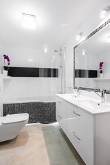 Bright bathroom interior