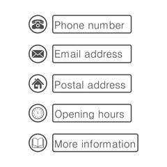 Fototapeta premium The most important contact icons