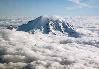 Mt. Rainier From a Plane