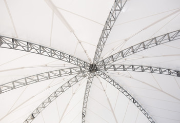awning fabric on a metal frame