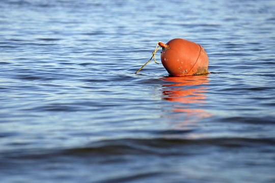 marker buoy in the sea