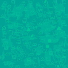 Background with laundry symbols