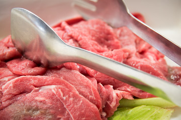 Fresh pork fillet .