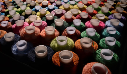 spools of colorful threads