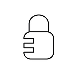 padlock icon on white background