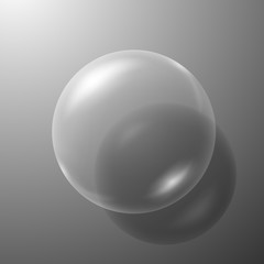 Transparent soap bubble. Vector illustration