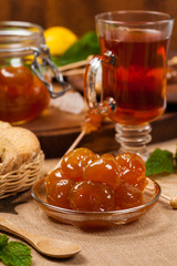 Fig Preserves Jam. Selective focus.