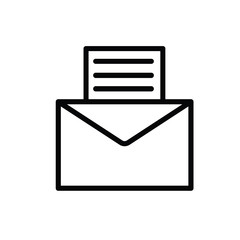 mail icon on white background
