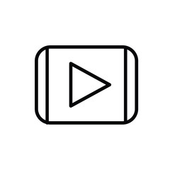 play icon on white background